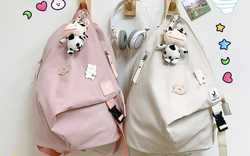 کیف کوله دخترانه؛ مقاوم (صورتی نارنجی زرد) طول عمر بالا