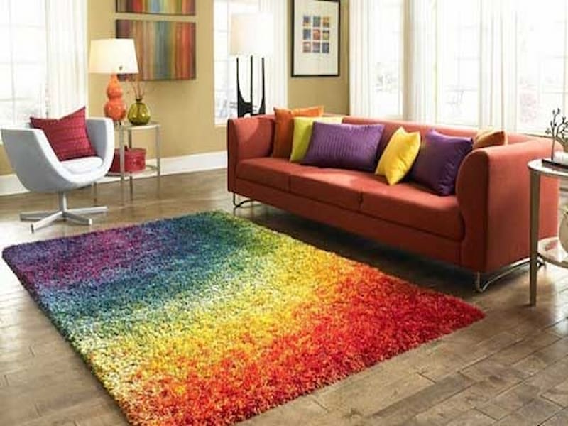 فرش ماشینی فانتزی؛ اکریلیک پلی استر دارای پرزهای پنبه ای 1200 شانه 