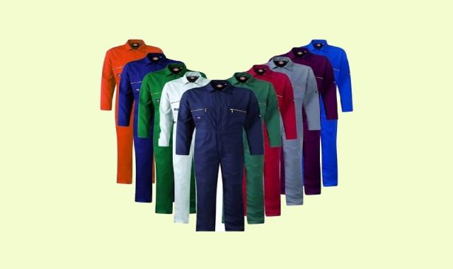 لباس کار شرکت نفت؛ یکسره دو تکه پنبه پلی استر 3 رنگ آبی طوسی Black