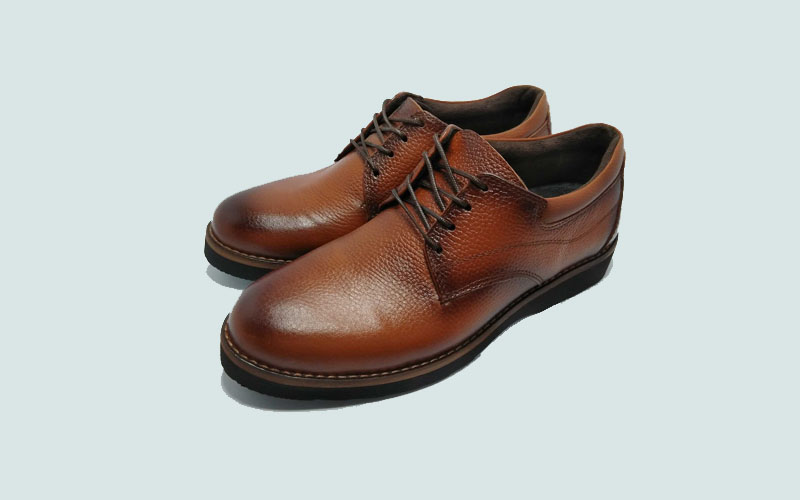 کفش چرم خوب؛ بادوام مشکی بدون بند مقاوم shoe