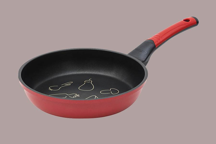 ظروف تفلون بوگاتی؛ آلومینیوم 2 رنگ مشکی صورتی مقاومت بالا