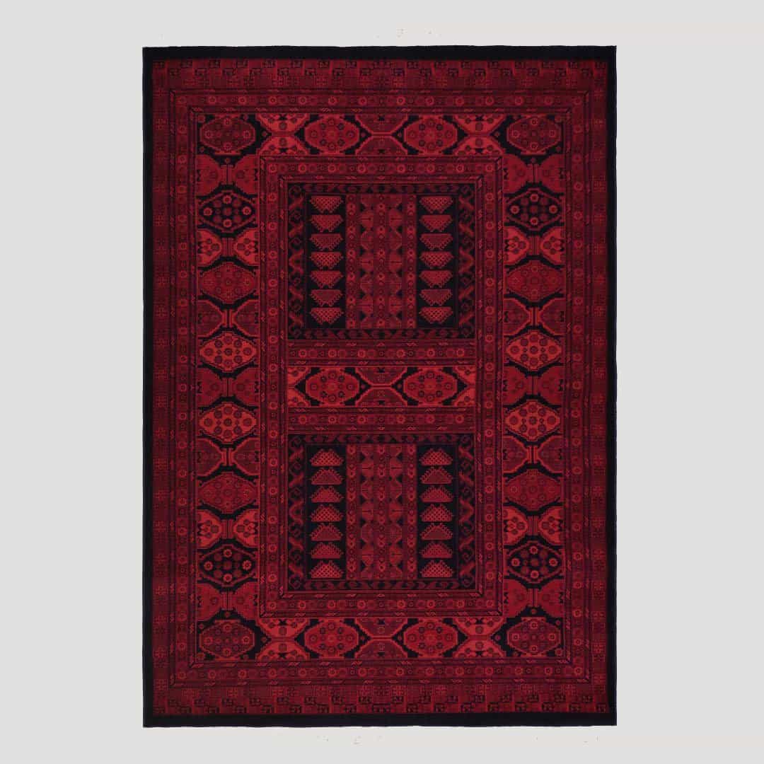 فرش ماشینی زرتشت؛ اکریلیک پیشرفته 2 رنگ تیره روشن Carpet