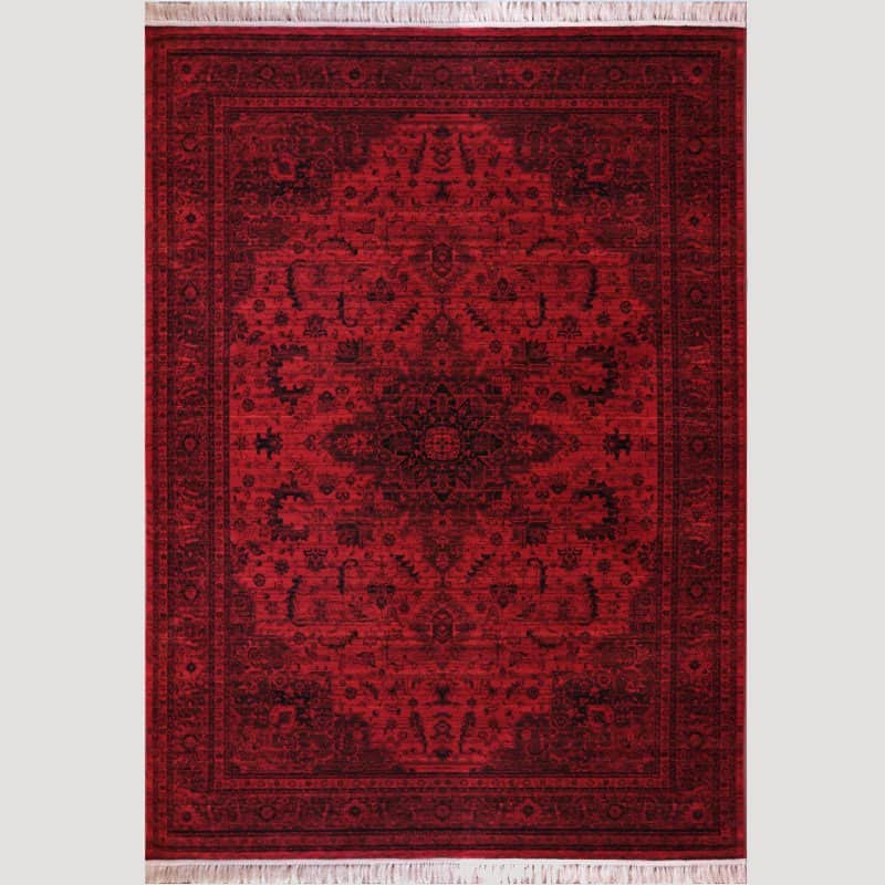 فرش ماشینی قرمز؛ ابریشم دستباف 2 نوع مدرن کلاسیک Carpet