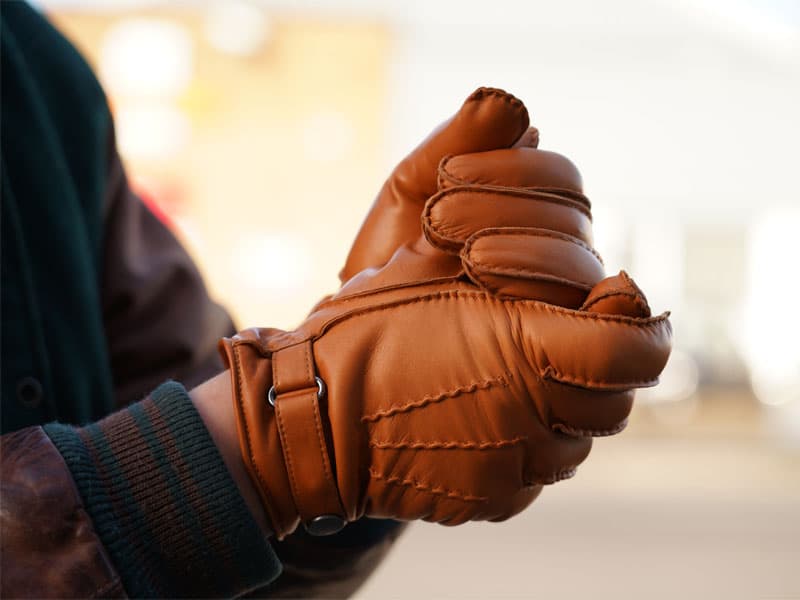 دستکش چرم دخترانه؛ زمستان طبیعی  پوست (گاو گوسفند) محافظتی