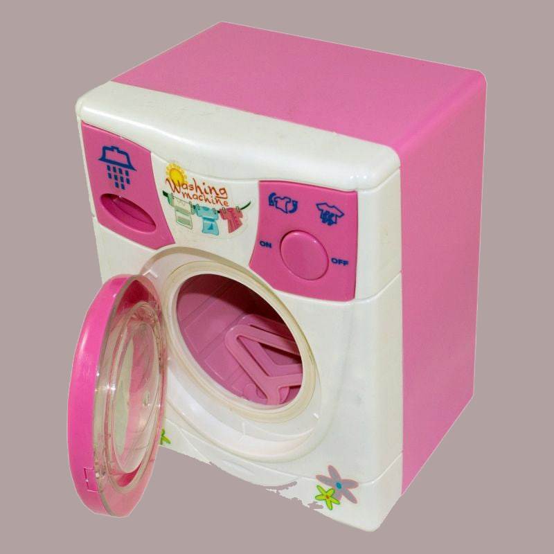 ماشین لباسشویی اسباب بازی؛ وزن سبک 2 رنگ سفید صورتی Iran