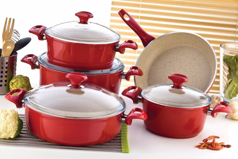 قابلمه سرامیکی دالتون؛ شیک زیبا درب استیل شیشه دسته نسوز Dalton