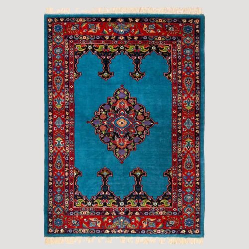 فرش ماشینی عشایری؛ جدید مدرن 2 جنس ابریشمی پنبه ای بادوام