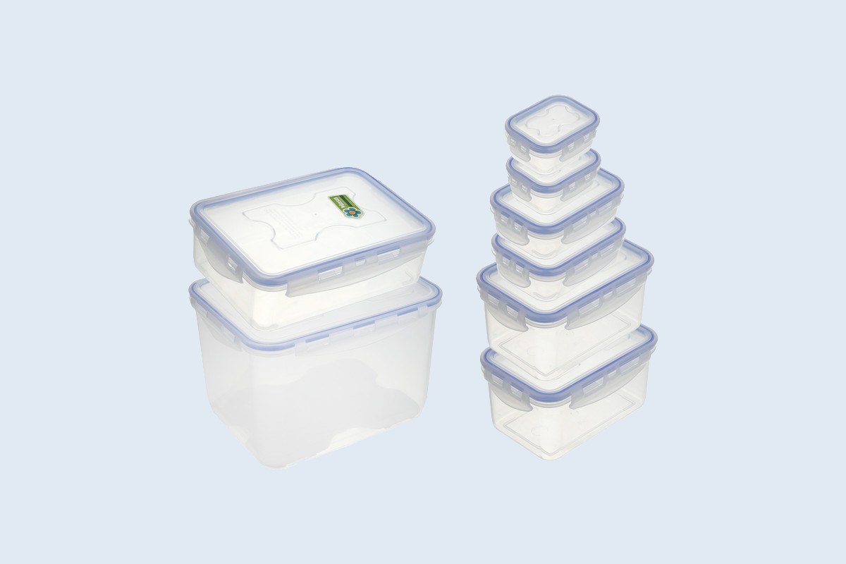 ظروف پلاستیکی آشپزخانه فانتزی؛ شفاف مات 2 کاربرد فریزر ماکروویو Fantasy