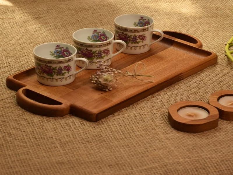 ظروف چوبی مدرن؛ استحکام انعطاف پذیری رنگ ثابت تیره روشن گلابی گردو کاج