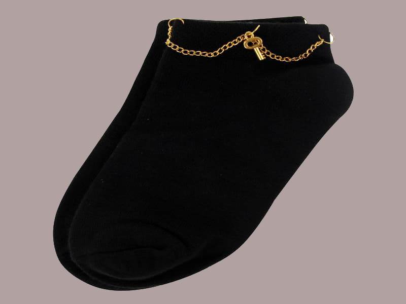 جوراب دخترانه ساق کوتاه؛ نخ ابریشم 3 رنگ مشکی سفید صورتی