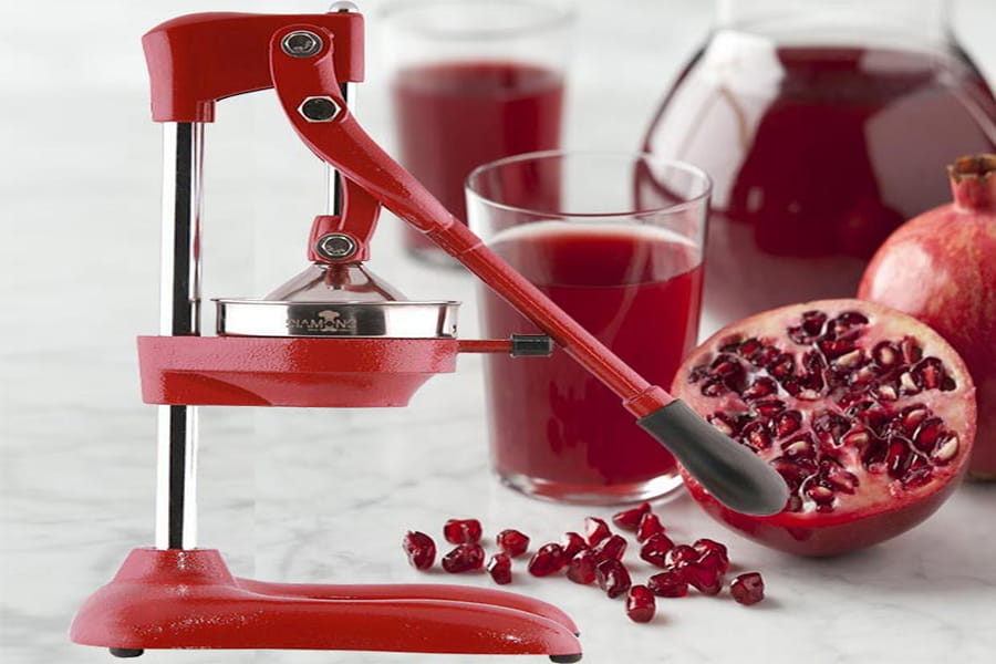 دستگاه آب انار گیری؛ شستشو قطعات 2 جنس چدن استیل کافی شاپ