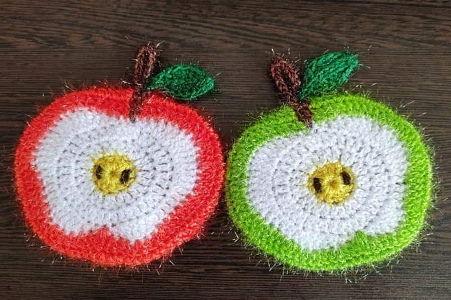 اسکاج بافتنی؛ نخ کاموا 2 مدل دایره مستطیل زدودن لکه چربی