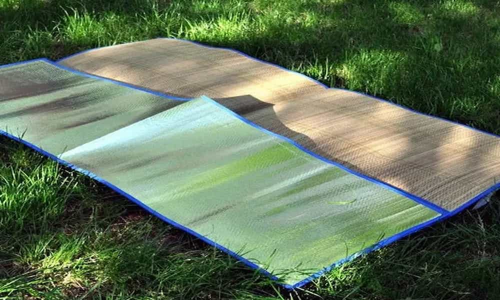 زیرانداز حصیری 6 نفره؛ انعطاف پذیر پلاستیکی حجم کم حمل آسان ابعاد( 12 9 4 ) متری