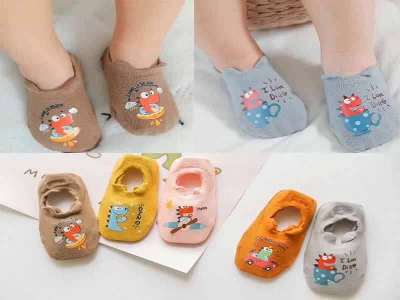 جوراب بچه گانه دخترانه؛ نخ نایلون 2 مدل ساده طرح دار ضد حساسیت