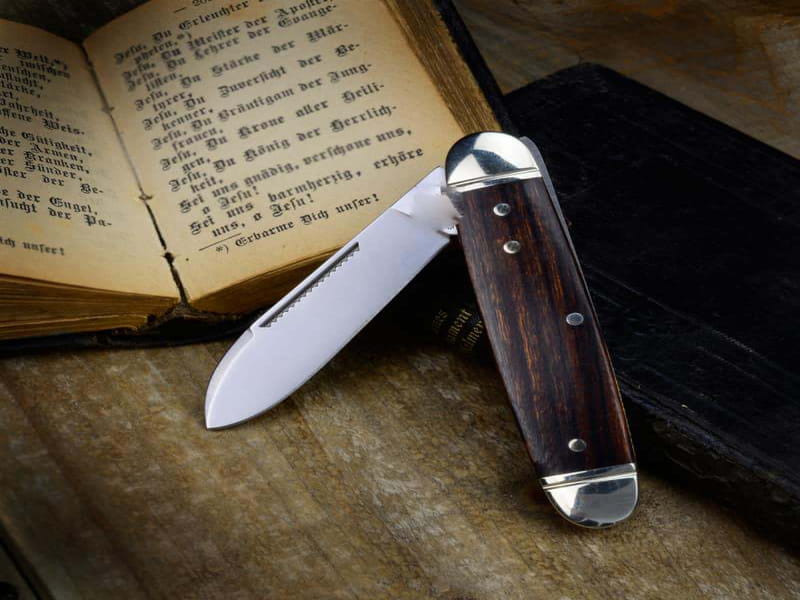 چاقو زنجان تاشو (پوست کن) فولادی 3 میلیمتر تیز برنده