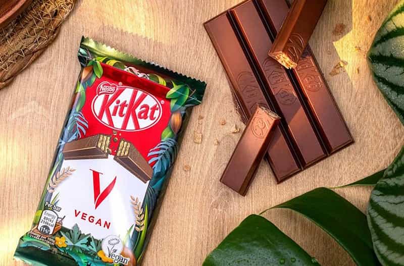 شکلات کیت کت نستله؛ کاکائو شکر شیر شیرین تلخ قهوه ای سفید America