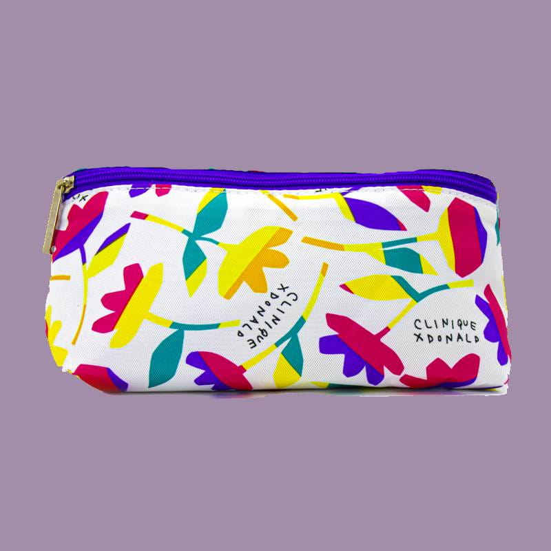 کیف آرایشی هولوگرامی؛ پارچه سایز بزرگ کوچک قابل شستشو 2 رنگ قهوه ای Black