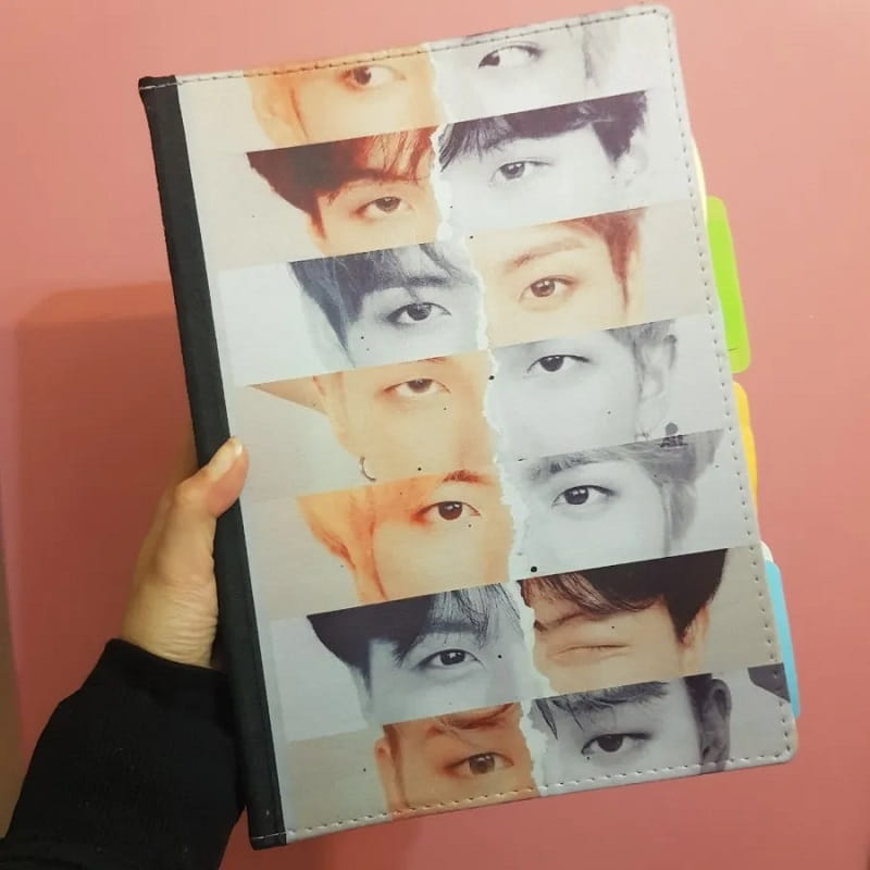 کلاسور بی تی اس؛ چرمی پلاستیکی مقوایی پارچه ای 2 نوع سیمی چسبی