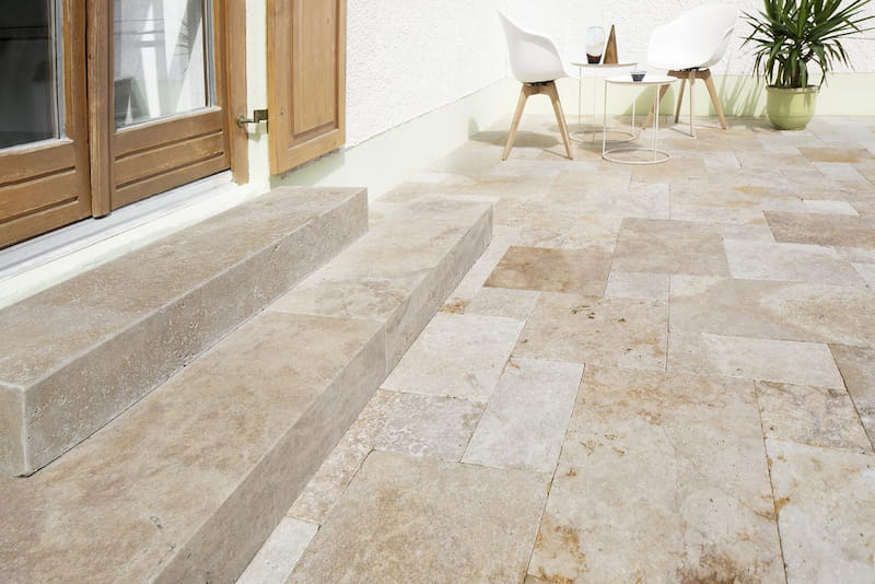 سنگ مصنوعی تراورتن عباس آباد؛ ماسه شن رزین 3 رنگ سفید قهوه ای قرمز