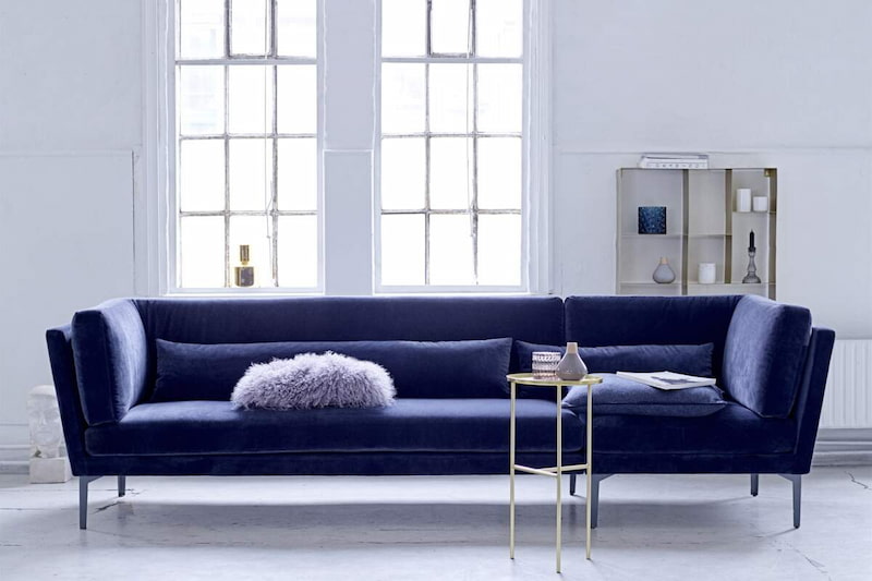 مبل استیل فرانسوی پشت تخت؛ کلاسیک کتان مخمل ابریشم (5 9) نفره 