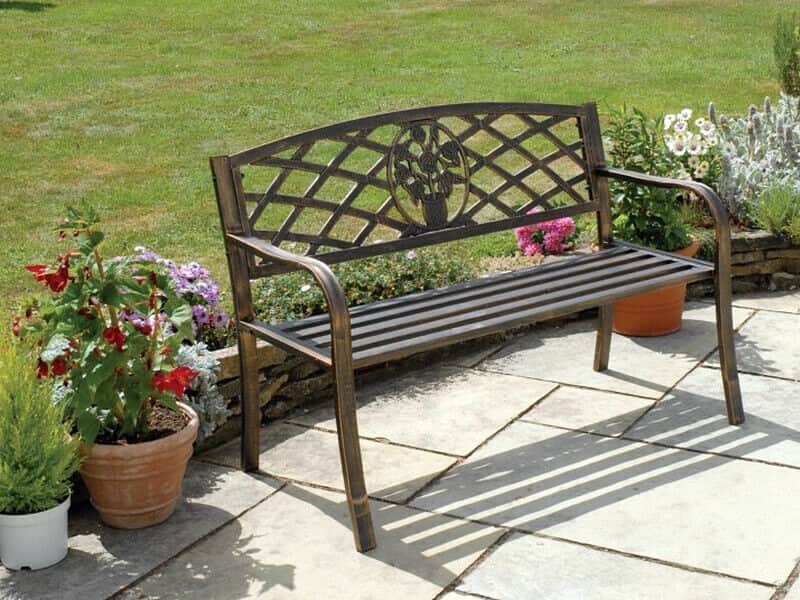 نیمکت پارکی چدنی؛ چوب فلز وزن سبک نصب آسان Bench