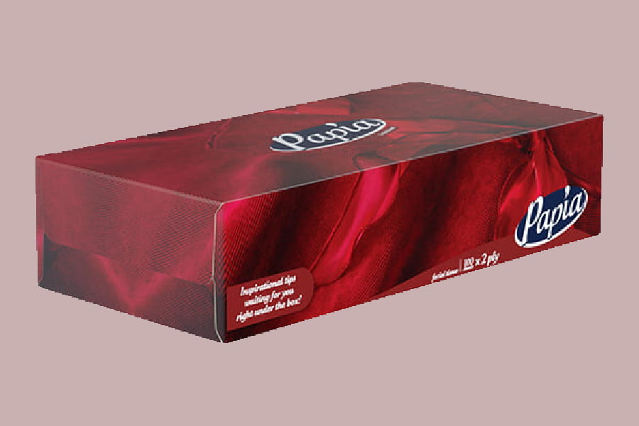 دستمال کاغذی پاپیا 100 برگ؛ پرمصرف مواد اولیه مرغوب سلولز سه لایه Napkin