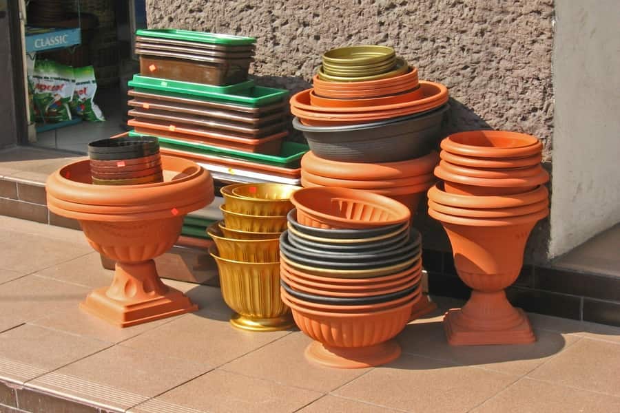 گلدان پلاستیکی گرد؛ زینتی 3 مدل دایره طرح دار ساده