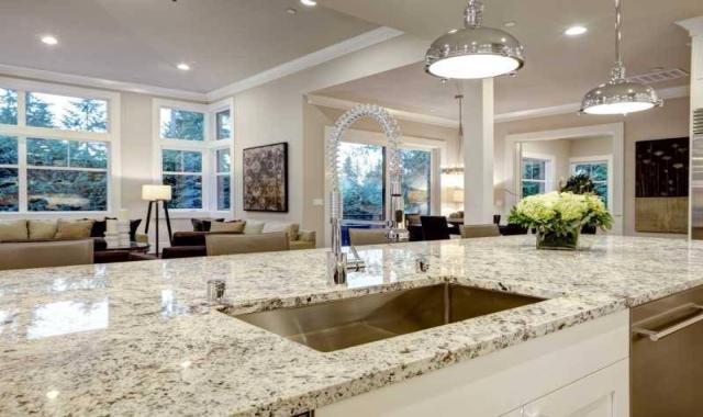 سنگ مرمریت قهوه ای؛ مانع نفوذ آب 2 رنگ مشکی آبی Kitchen
