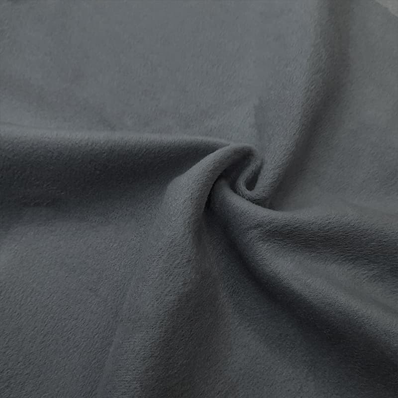 پارچه فوتر کوبیده طوسی؛ الیاف پشم رنگبندی (روشن تیره) گرمای مناسب