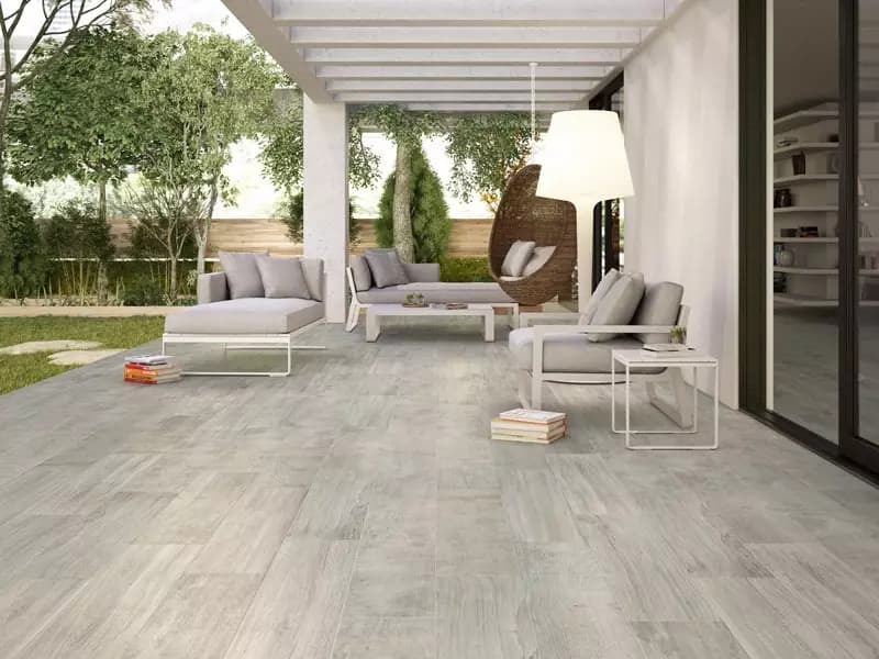 سرامیک کف حیاط جدید؛ عایق رطوبت رنگ (خاکستری کرم) مقاوم