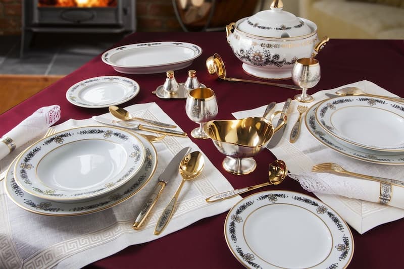 ظروف چینی خارجی جدید؛ ساده طرح دار 2 مدل سنتی مدرن Chinaware