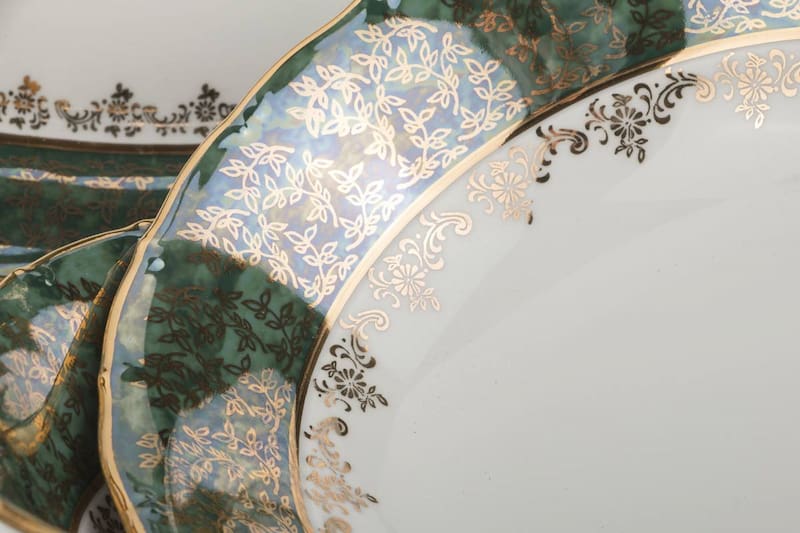 ظروف چینی طرح الیزابت؛ سنتی مربع مستطیل قلبی 2 مدل ساده گلدار