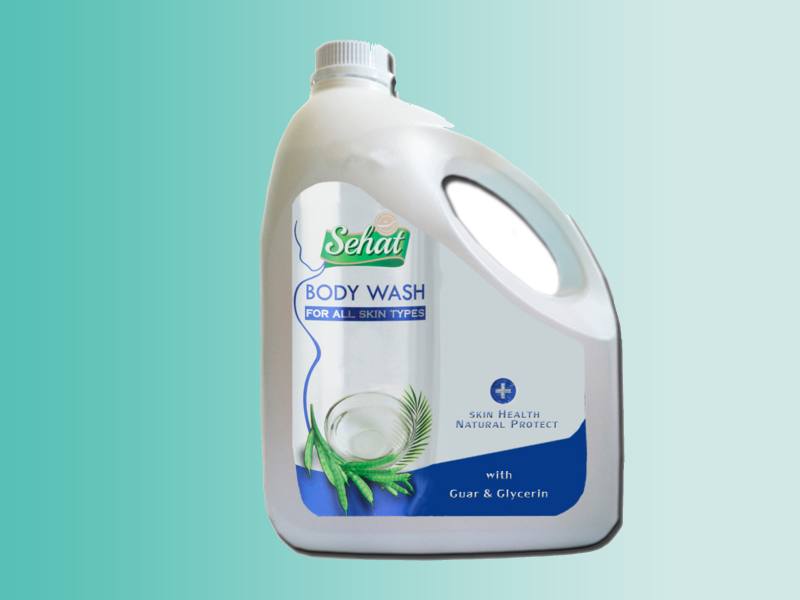 شامپو بدن صحت 4 لیتری؛ صورتی قرمز (ویتامین 87 کلاژن) شفاف کننده