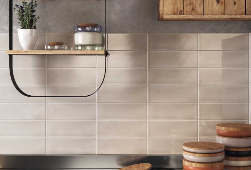 کاشی آشپزخانه یزد؛ سبک وزن 2 رنگ مشکی سفید tile
