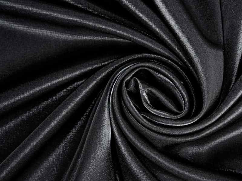 پارچه کتان کریستال مشکی؛ اکلیلی براق گرماژ (400 500) لباس پرده