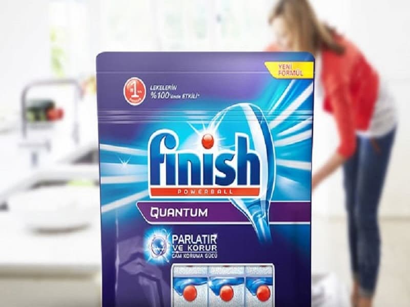 پودر ماشین ظرفشویی finish؛ آمینو اسید قرصی مایع آنزیم قوی 990 گرمی