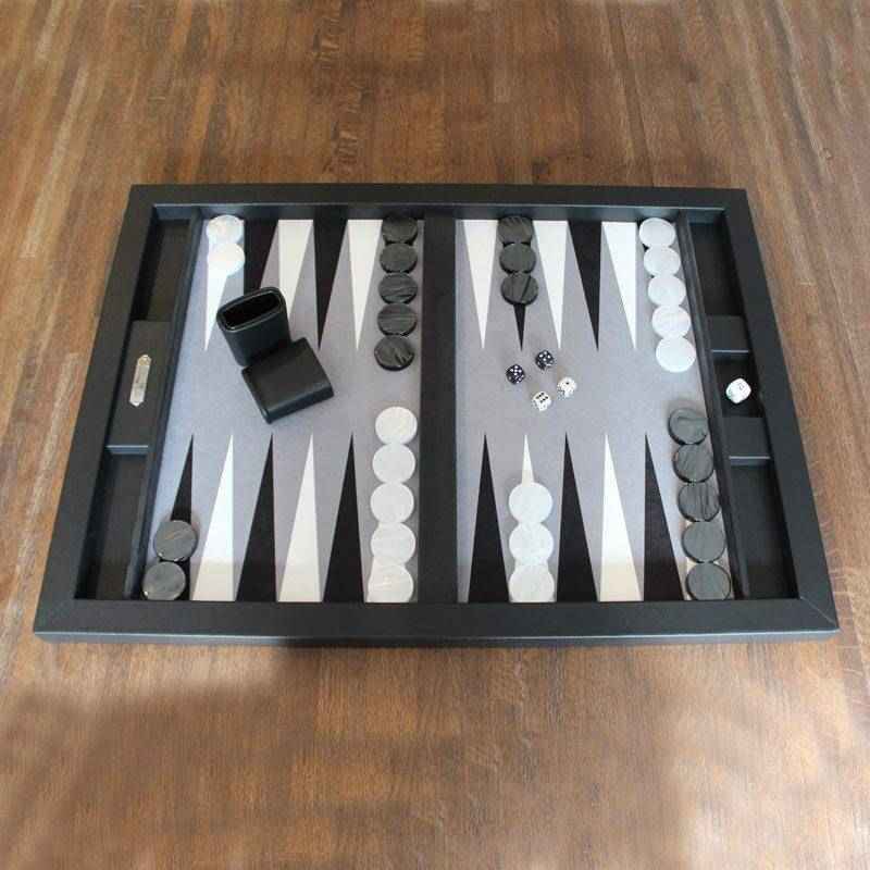 تخته نرد منبت کاری؛ گردو قهوه ای کرم تهران (27 55) سانتی متر