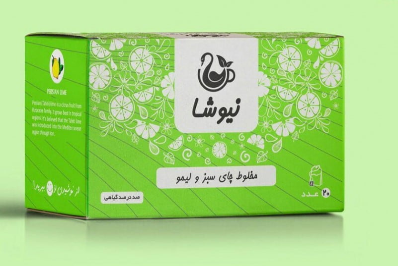 دمنوش چای سبز لیمو نیوشا؛ کیسه ای ترش حاوی آنتی اکسیدان 20 عددی
