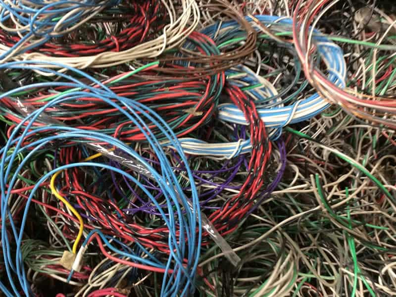 سیم کابل تلفن؛ مس 3 رنک سفید بنفش طوسی انعطاف پذیر