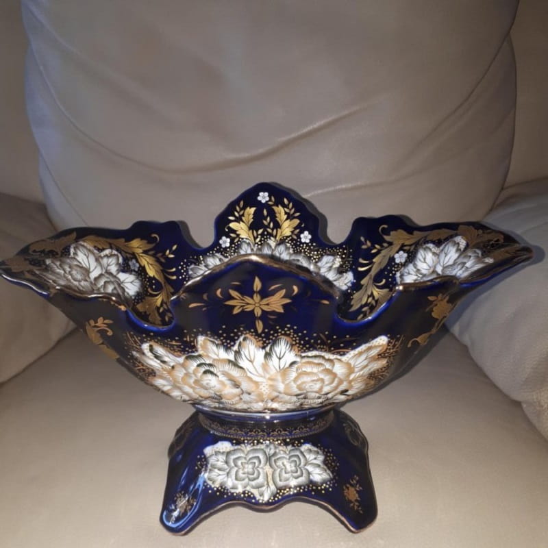 ظروف پذیرایی چینی سرمه ای؛ لعاب دار چند پارچه 2 مدل ساده طرح برجسته