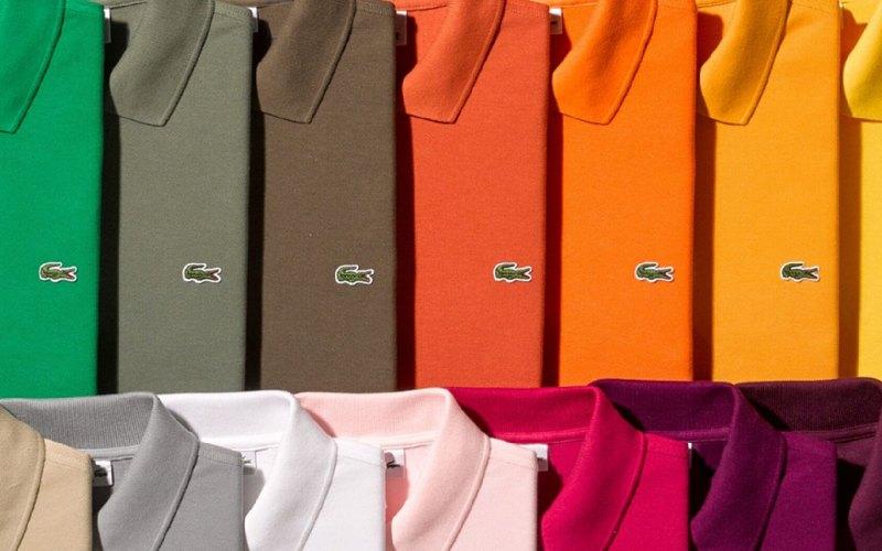 تیشرت لاگوست اصل فرانسه؛ نخ پنبه روزانه اسپرت سبز نارنجی crocodile