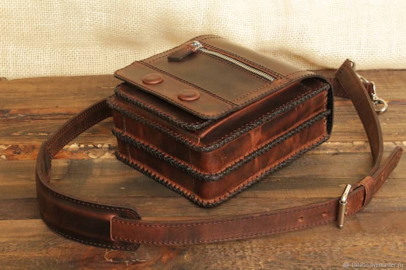 کیف چرم صنعتی (کوله) زیپ 3 رنگ طوسی مشکی قهوه ای