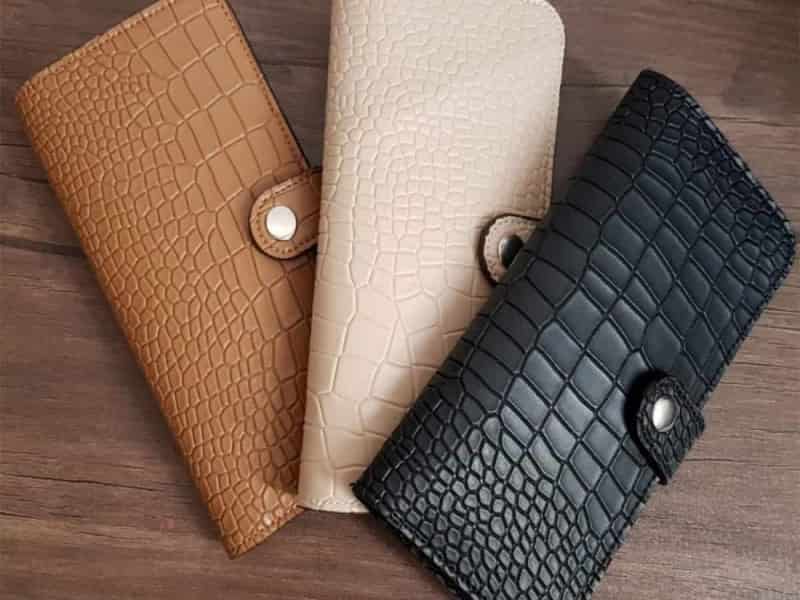 کیف پول زنانه فانتزی؛ آستر بادوام 3 4 جیب زیپ دکمه سبک