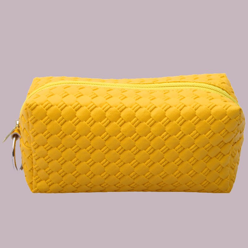 کیف لوازم آرایشی جادار؛ دوشی مجلسی 3 رنگ زرد آبی قرمز چرم پلاستیکی