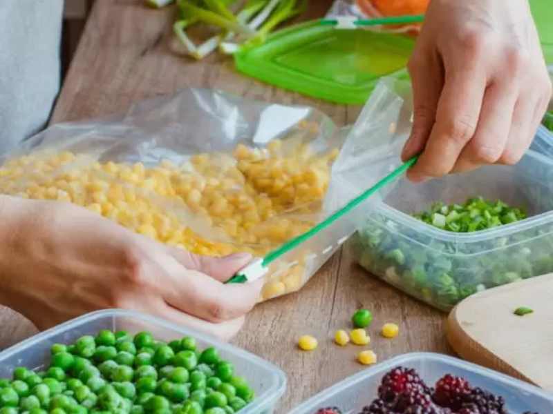 کیسه فریزر آسان مصرف؛ جعبه ای بسته بندی 2 نوع ساده زیپی