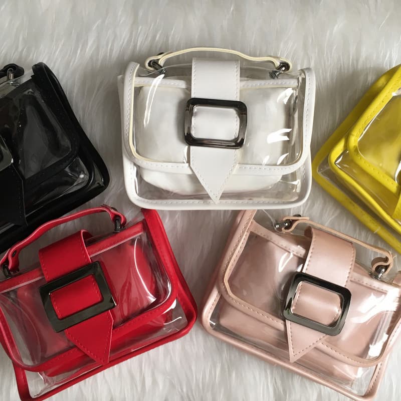 کیف طلقی ساده؛ مجلسی دستی 3 رنگ مشکی سبز قرمز ورزشی دوشی