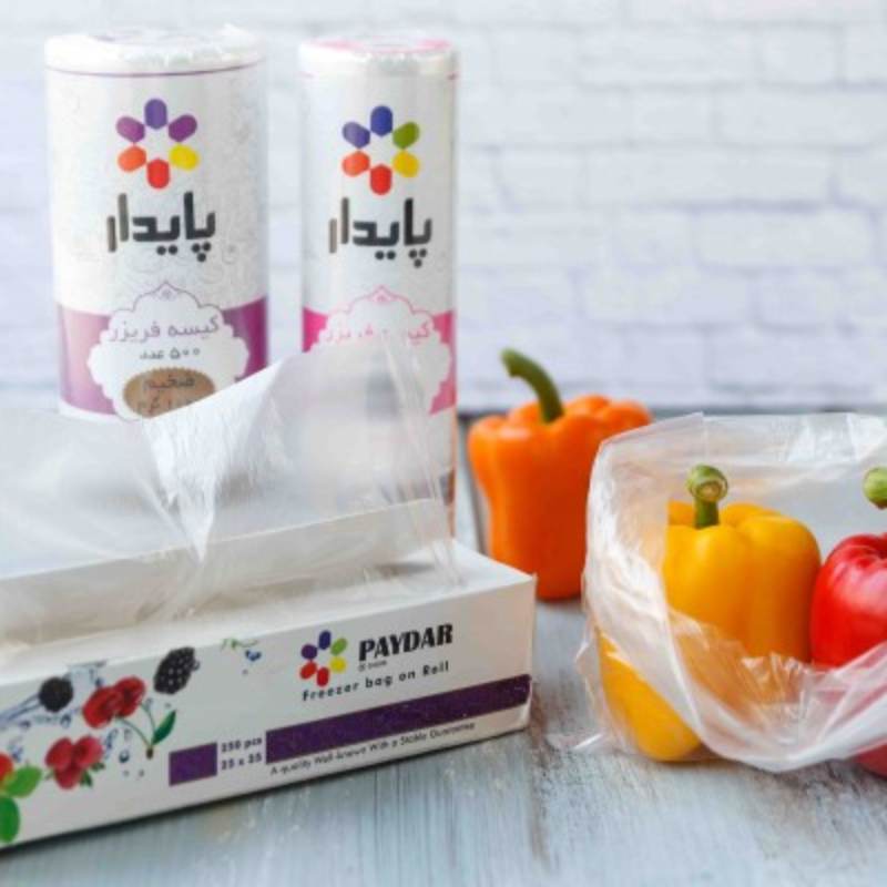 کیسه فریزر رولی پایدار؛ زیپ دار ساده 3 کاربرد منازل اداره فروشگاه Paydar