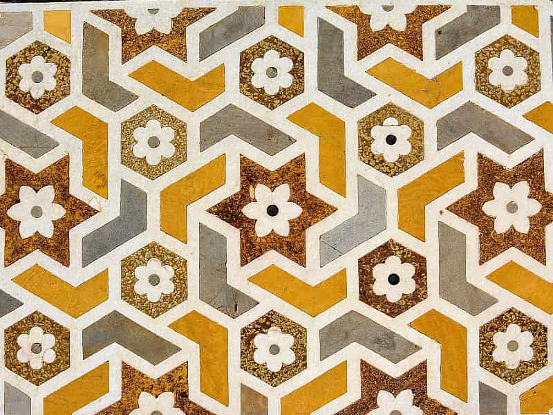 کاشی بین کابینت طرح آجر؛ رفع باکتری 3 شکل مربع مستطیل شش ضلعی