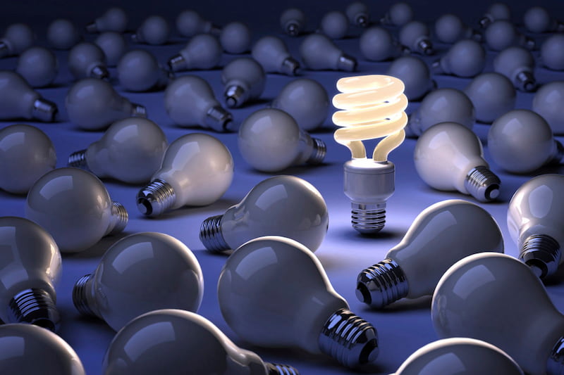 لامپ کم مصرف پارس نوین؛ مهتابی حباب شیشه ای استوانه Parsnovin