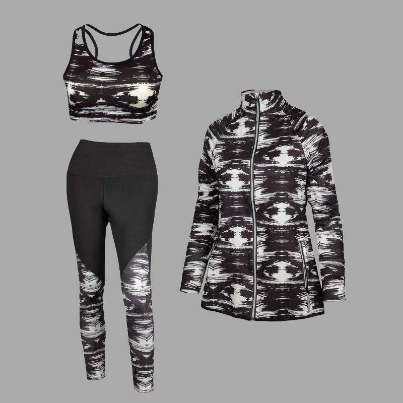 لباس ورزشی بانوان؛ اسپرت کلاسیک 2 رنگ آبی قرمز نخ کتان فانتزی